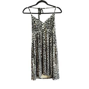 Y2K express Leopard Print Spaghetti Strap mini dress size M